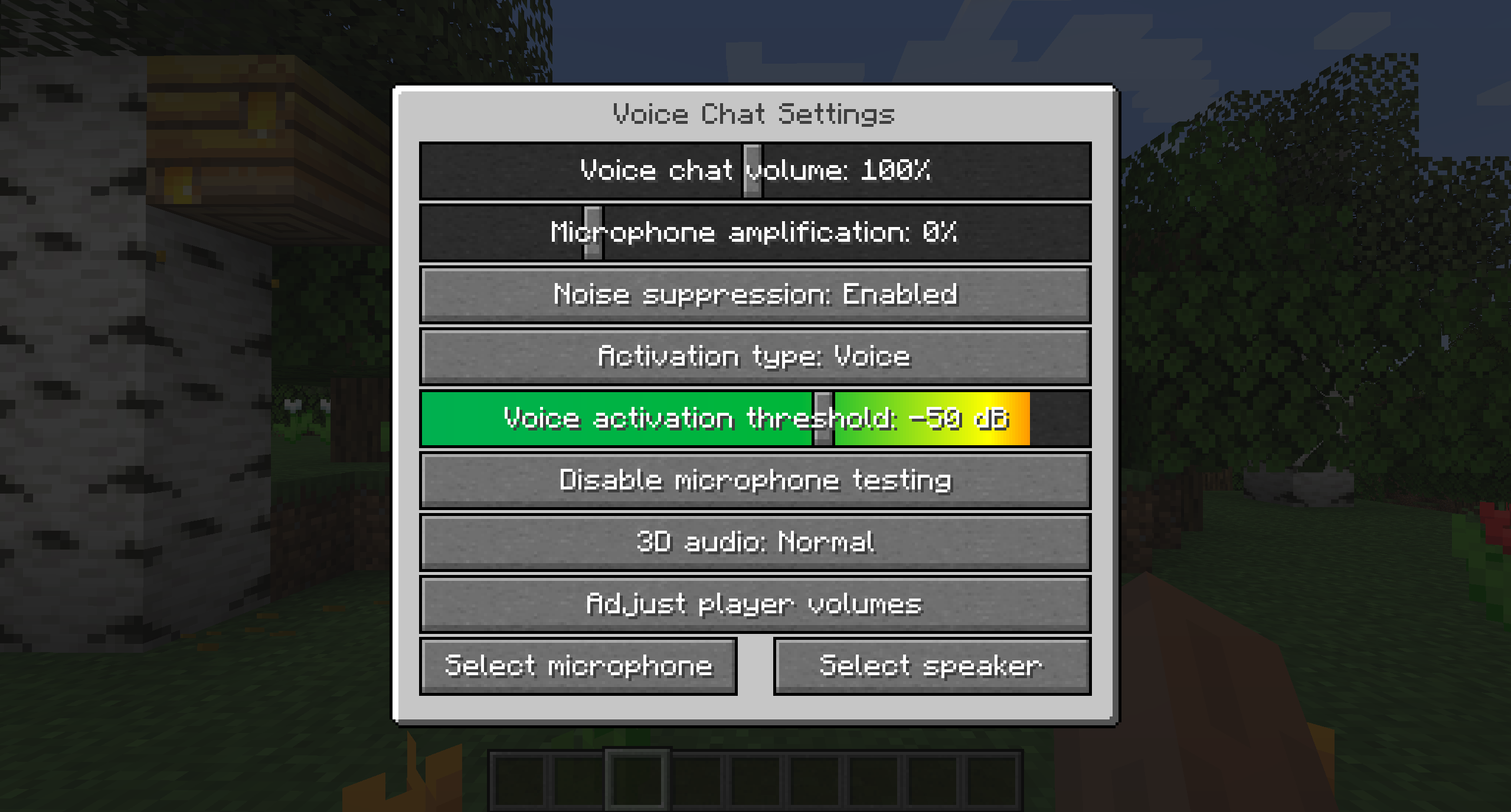 Voice Chat Settings
